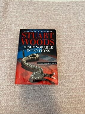 Stuart Woods "Dishonorable Intentions" Hardcover - Red & Black Cover